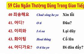 Các Câu Tiếng Hàn Trong Công Ty