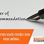 Thư Giới Thiệu Xin Học Bổng Đài Loan